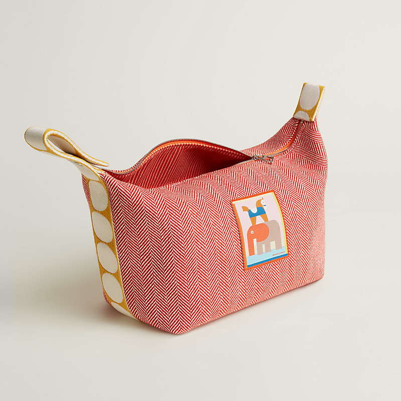 Animaux Blocks case, large model - Brown | Hermès USA